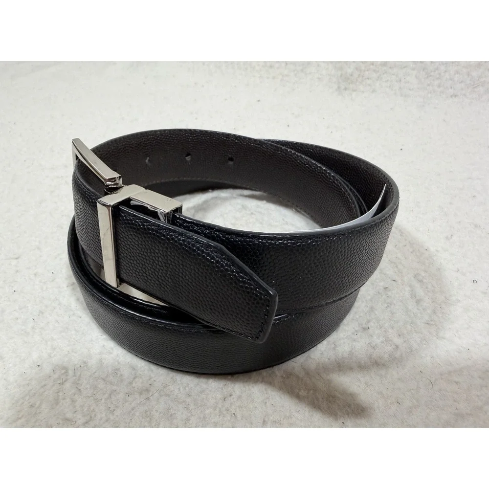 Jos A Bank Reversible Leather Belt‎ Size 42 Black Brown Italy Textured